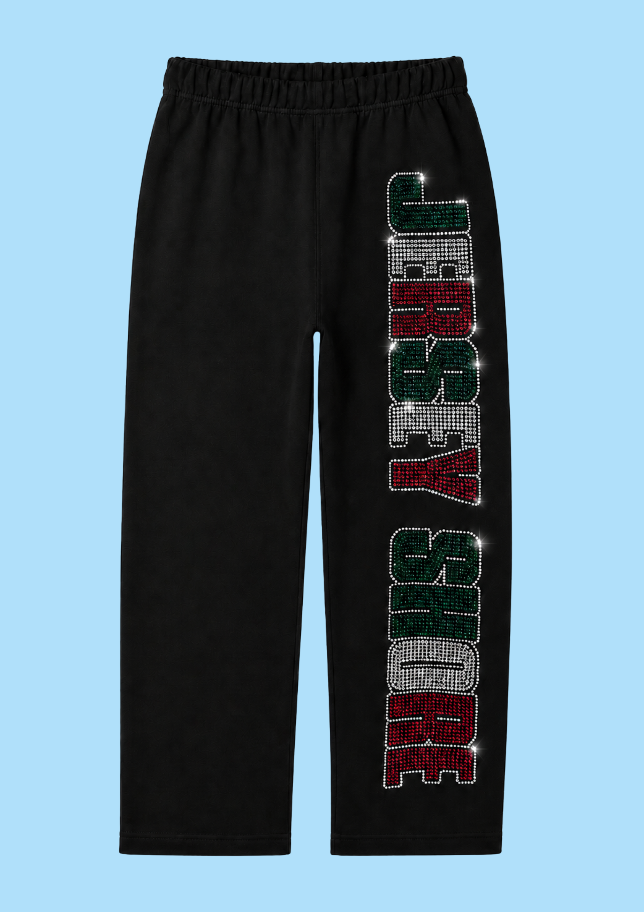 Jersey Shore Italian Rhinestone Sweatpants