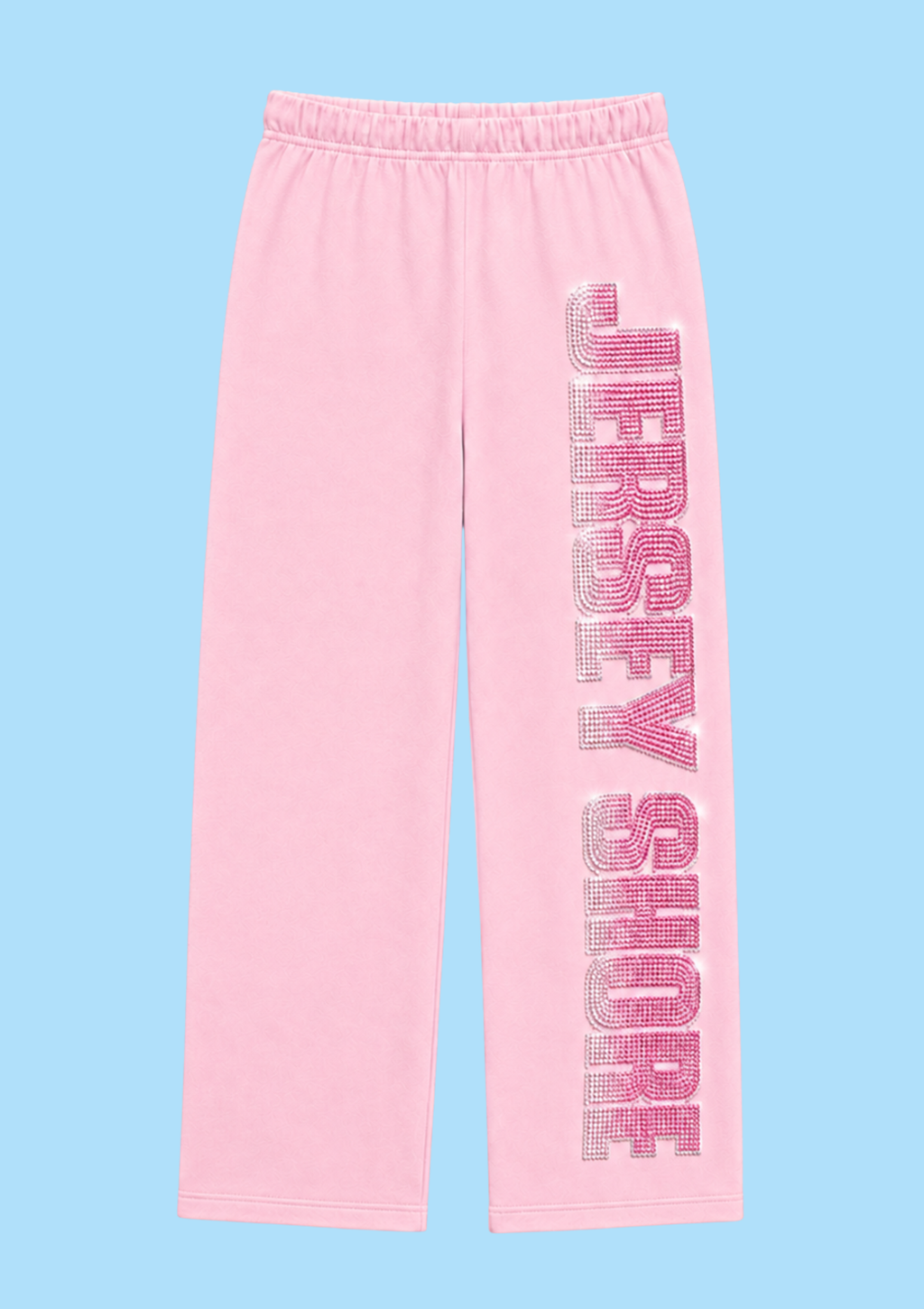 Jersey Shore pink Rhinestone sweatpants