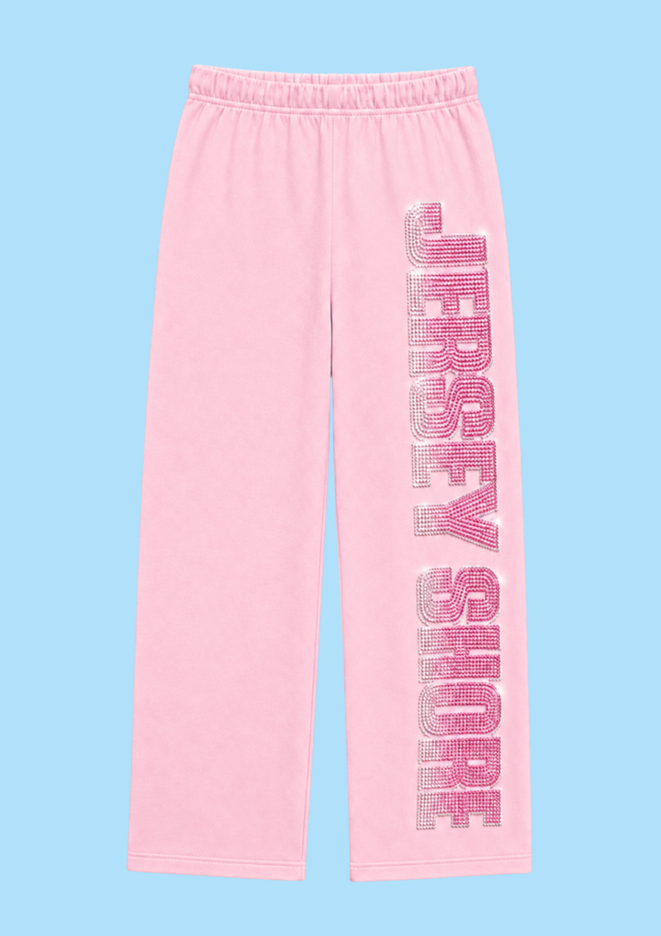 Jersey Shore pink Rhinestone sweatpants