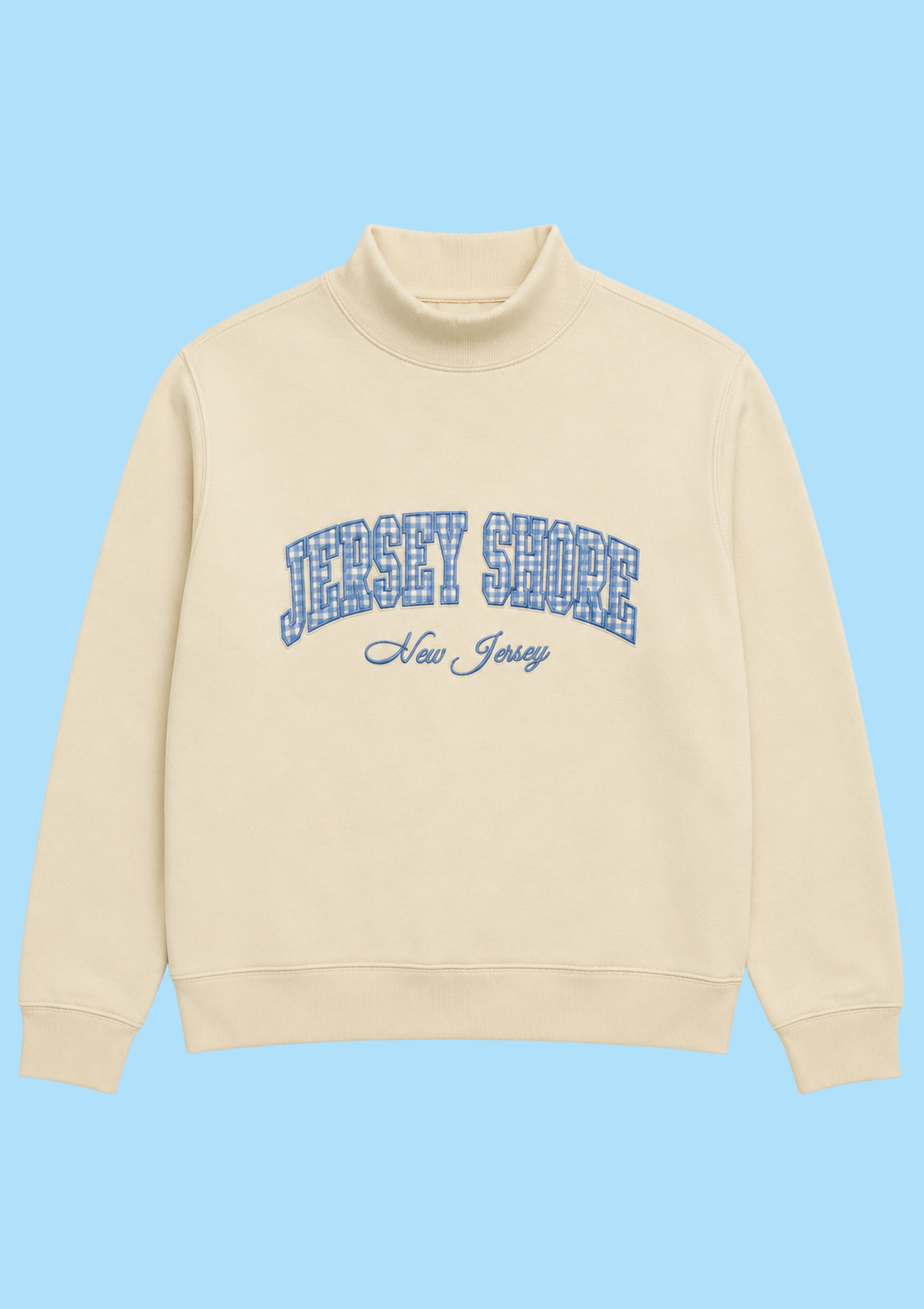Jersey Shore Plaid Mockneck