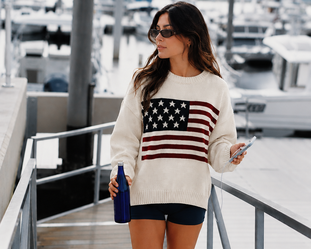 USA knitted Crewneck